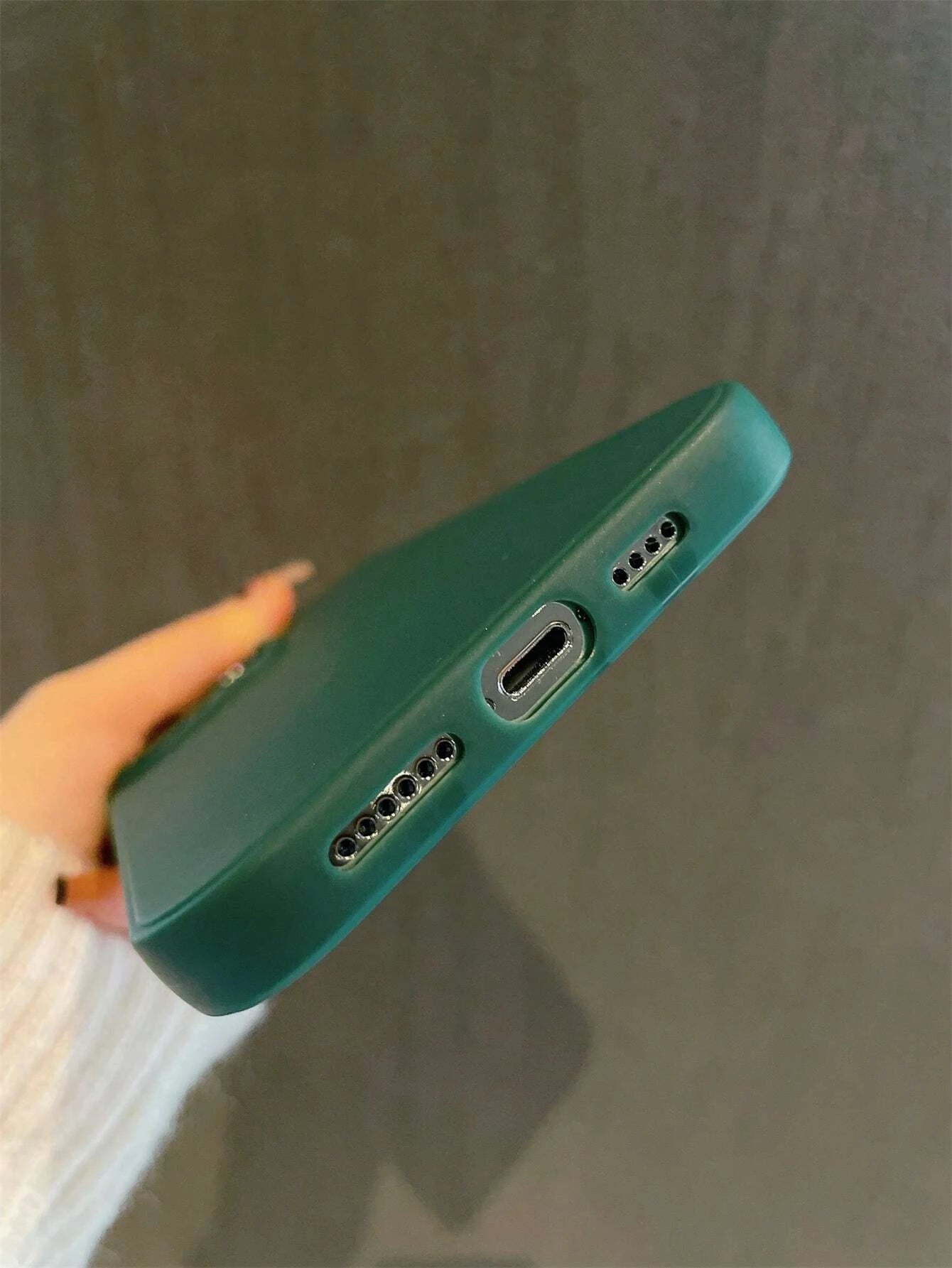 Large Pore Olive Green Candy Solid Color Phone Protective Case, Matte Creative Shockproof Phone Cover Compatible with Apple 11 12 13 14 15 16 plus 13 Pro Max XR 16 14 plus 14 Pro Max 13 Pro Mini Waterproof Anti-Fall Scratch Resistant